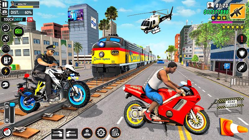 Police Motor Bike Crime Chase Captura de tela 2