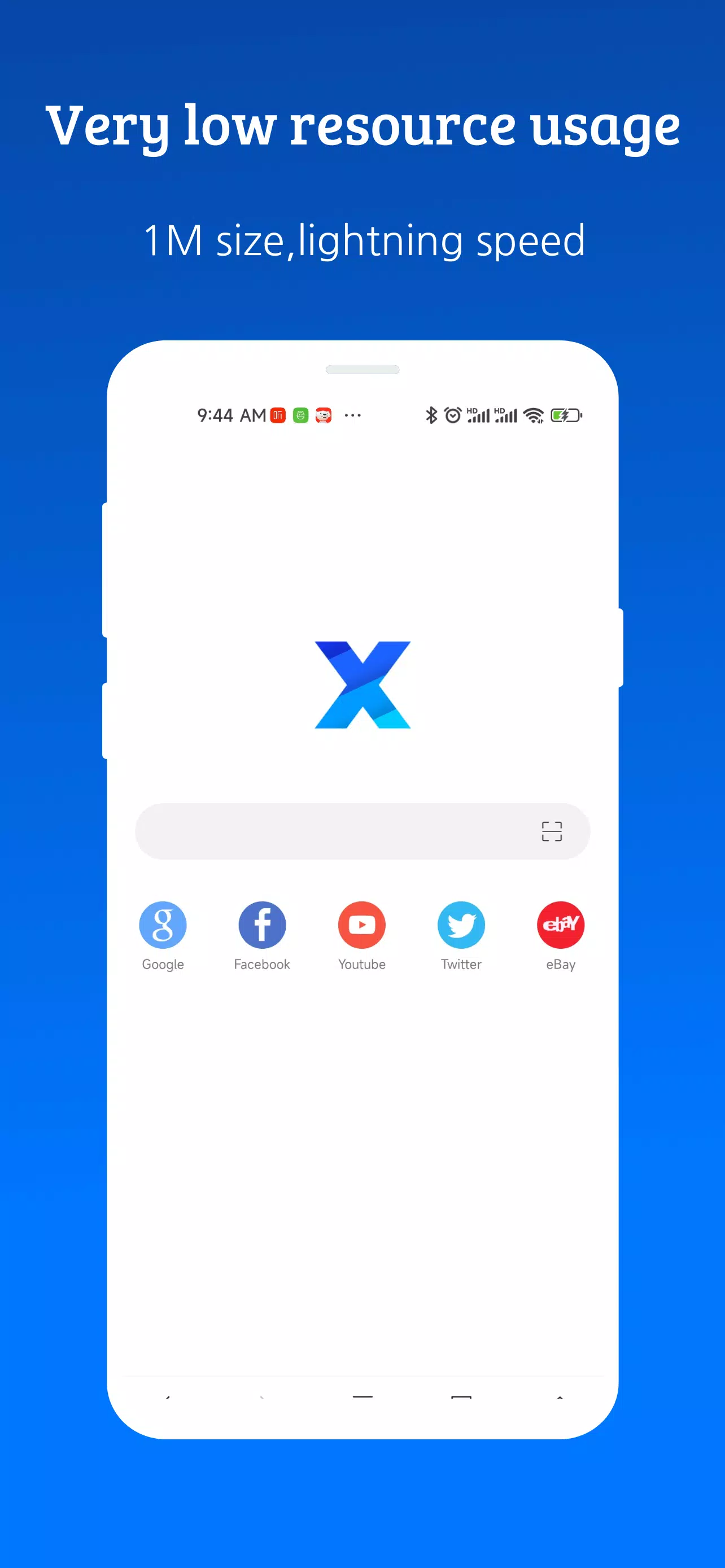 XBrowser - Mini & Super fast स्क्रीनशॉट 1