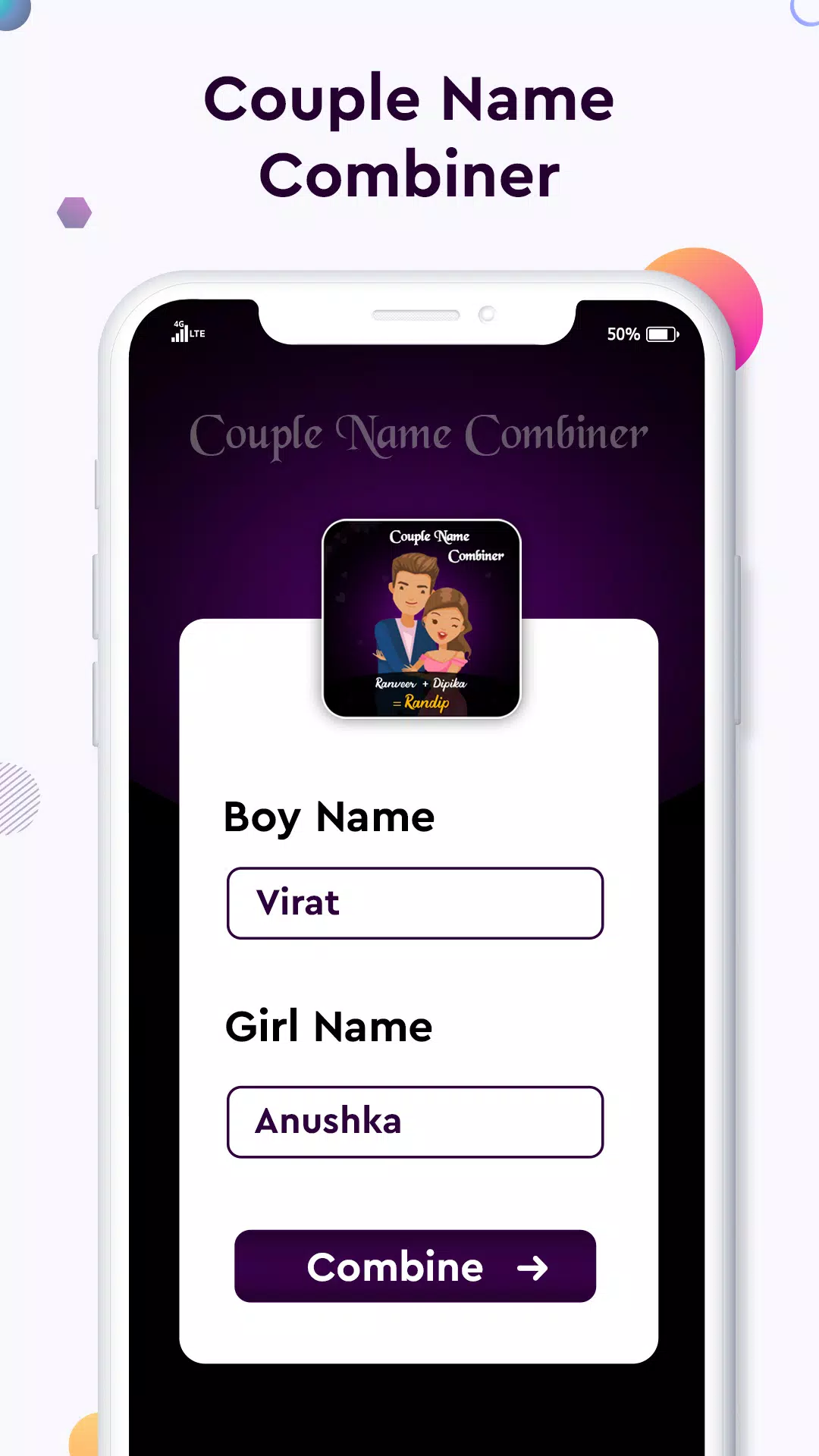 Baby name Couple Name Combiner 스크린샷 1