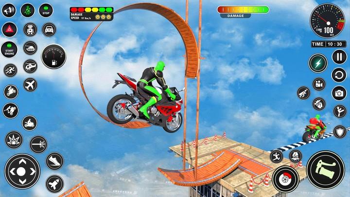 Superhero Bike Mega Ramp Games 스크린샷 3