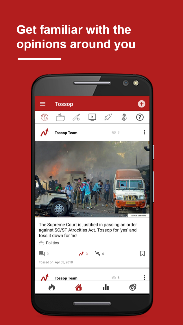 Tossop – Opinion Sharing & Learning App Screenshot 2