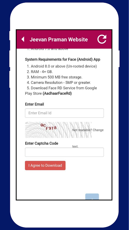 Aadhar Face Rd Authentication スクリーンショット 1