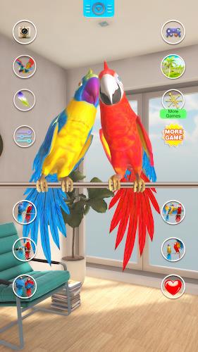 Talking Parrot Couple Captura de pantalla 4