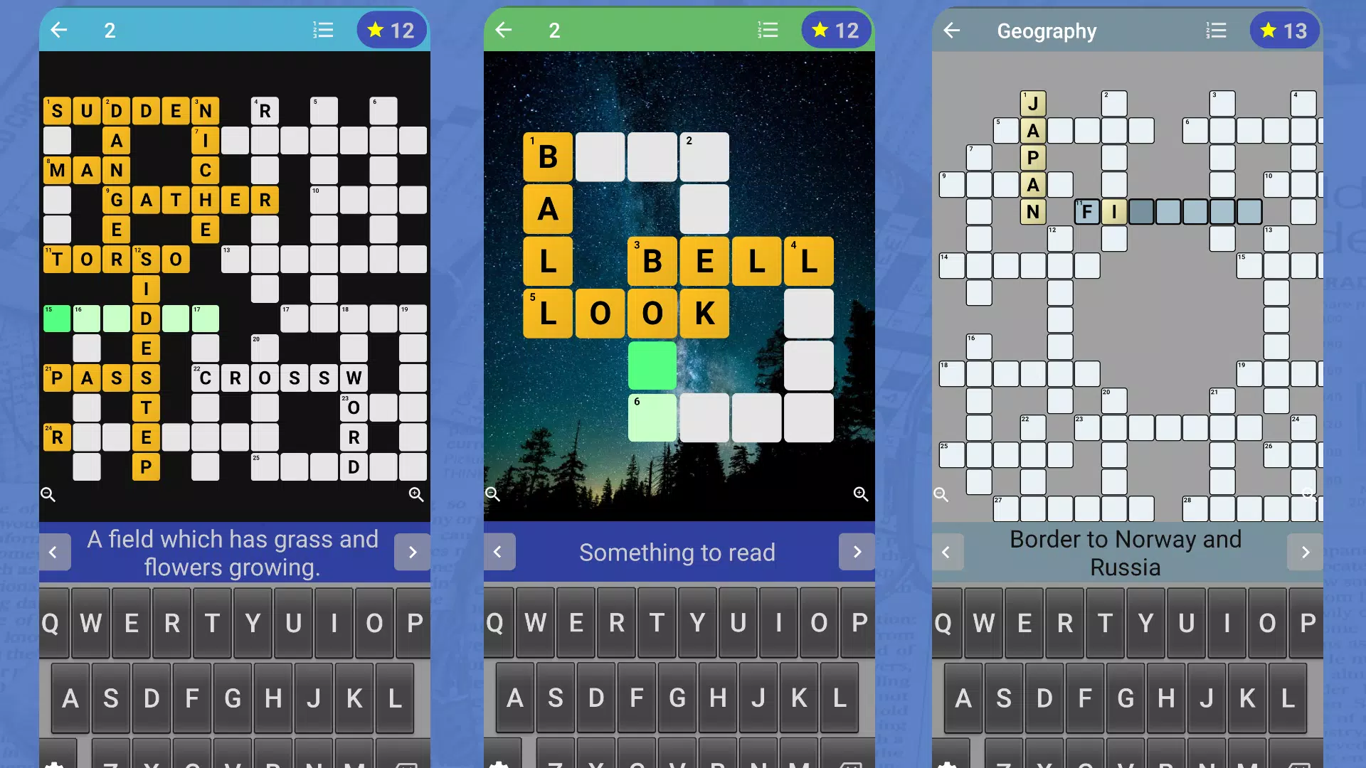 English Crossword puzzle 스크린샷 1