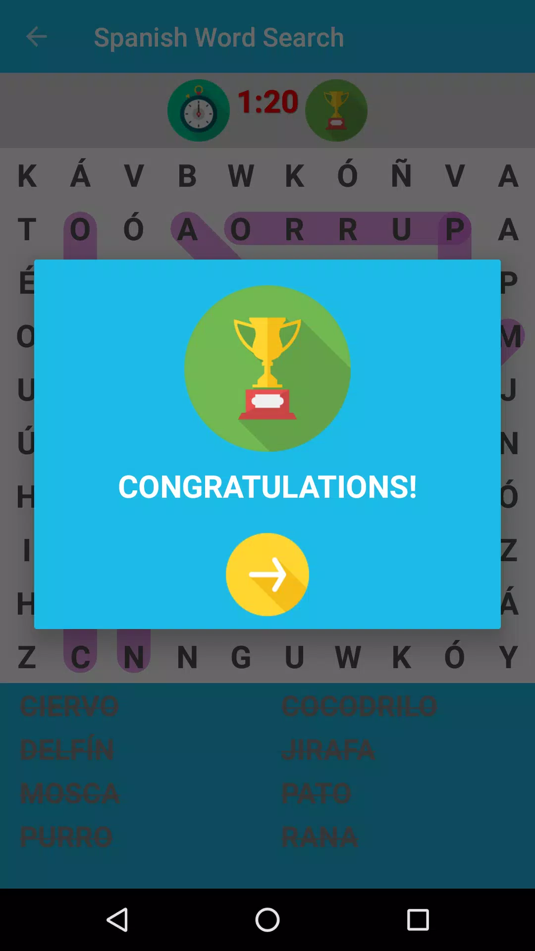 Spanish Word Search Game应用截图第2张