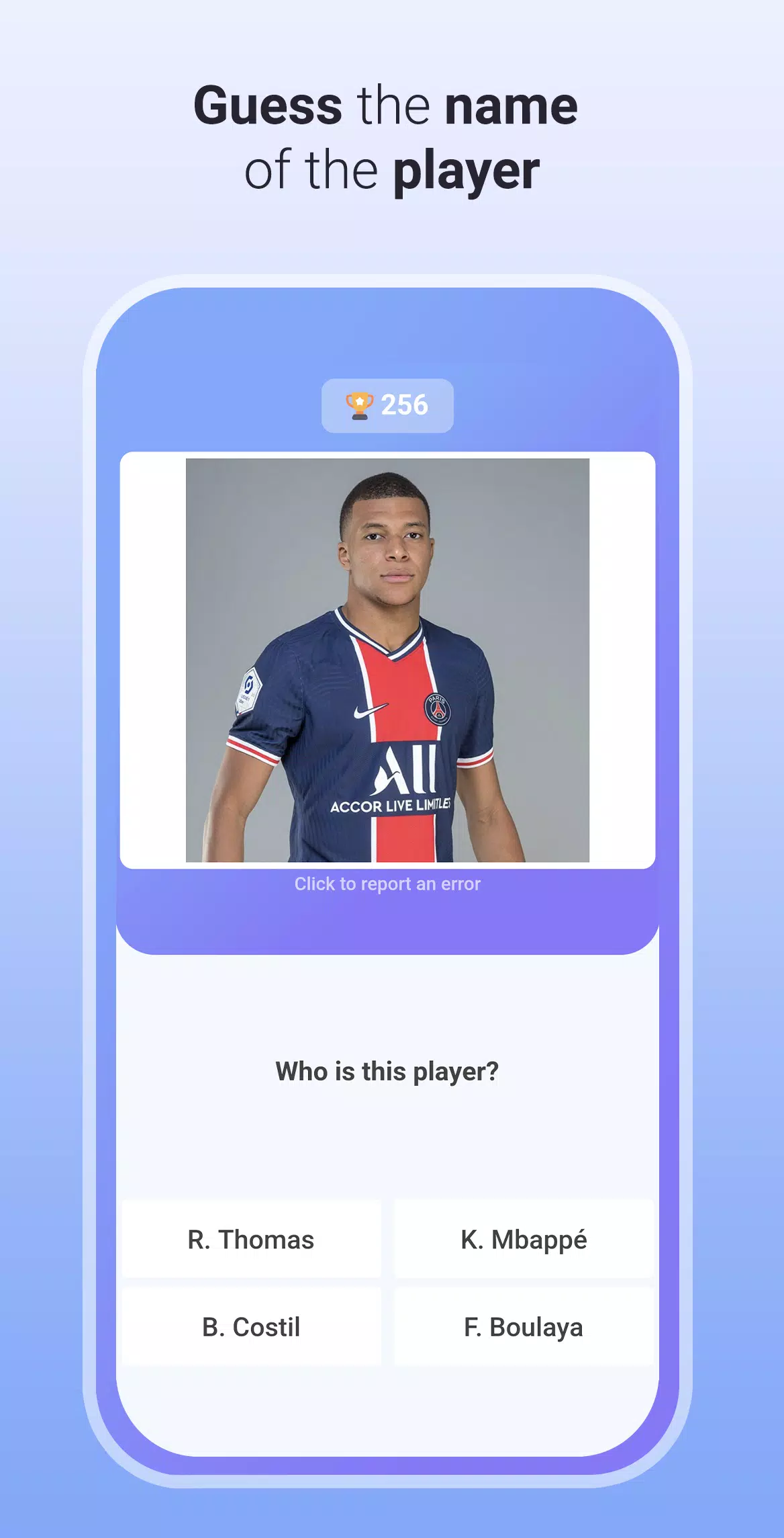 Quiz Soccer - Guess the name应用截图第1张