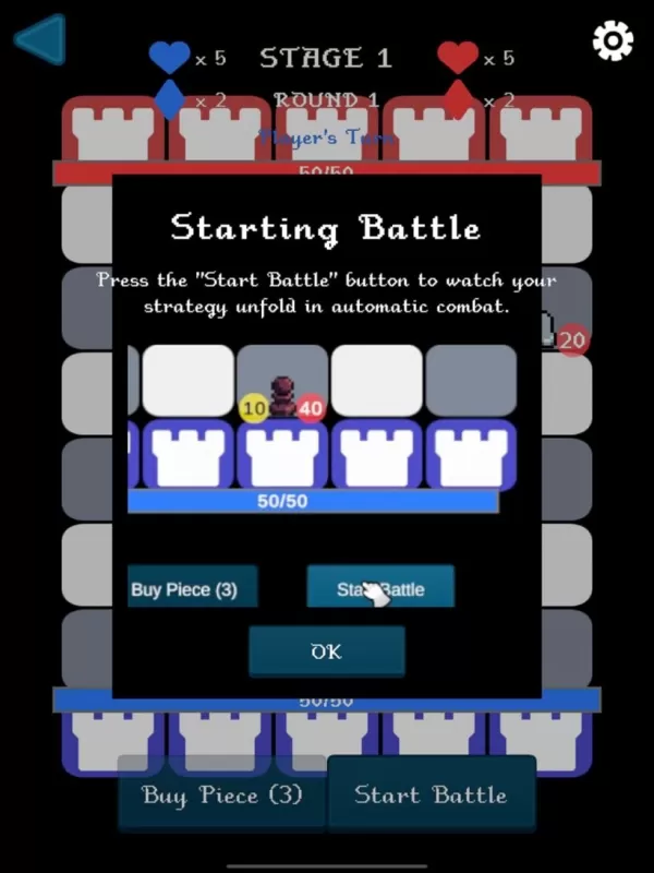 A screenshot of Real Auto Chess showing a lineup of pieces being arranged on a board.
