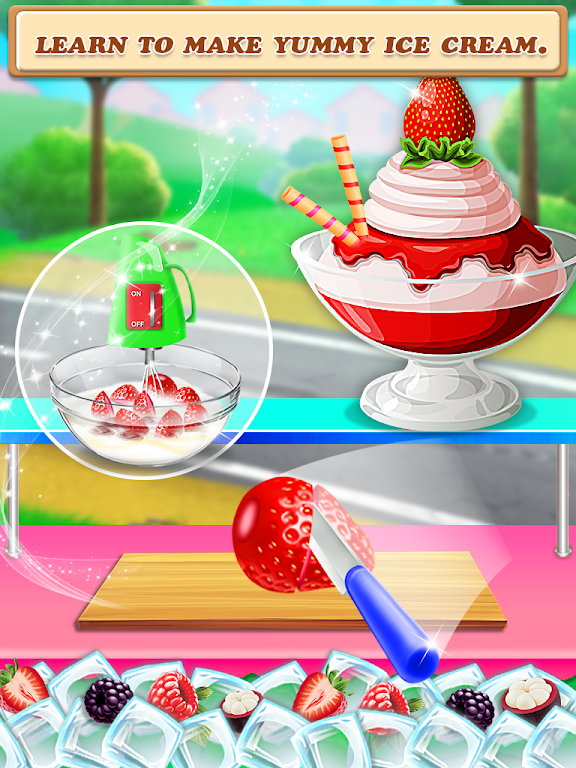 Street Ice Cream Shop Game Screenshot 1