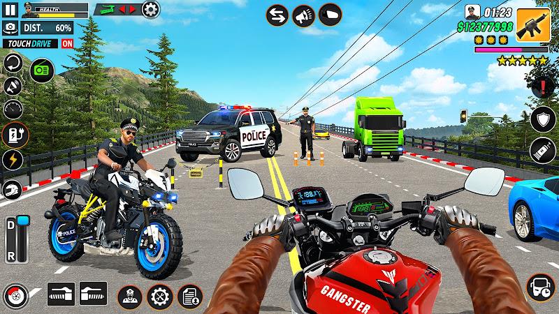 Police Motor Bike Crime Chase Captura de pantalla 3