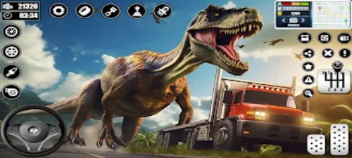 Dino Transporter Truck Games Captura de pantalla 2