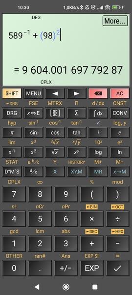 HiPER Scientific Calculator Screenshot 2