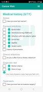 Cancer Risk Calculator Captura de pantalla 3