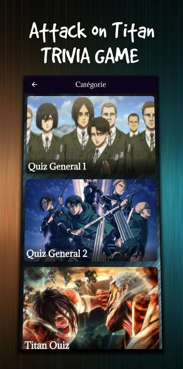 attack on titan character quiz スクリーンショット 1