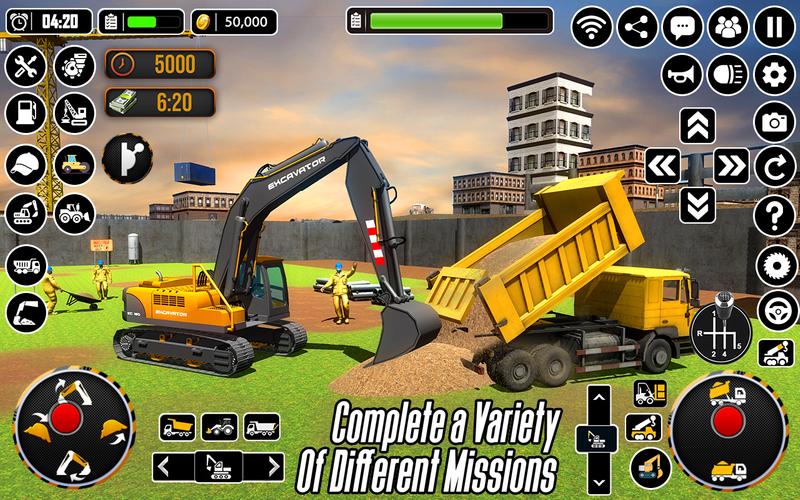 City Heavy Excavator Crane 3D Скриншот 2