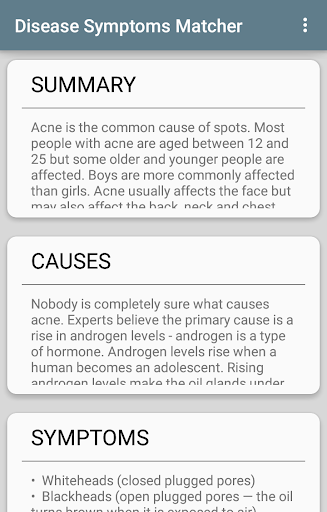 Disease Symptoms Matcher Captura de pantalla 3