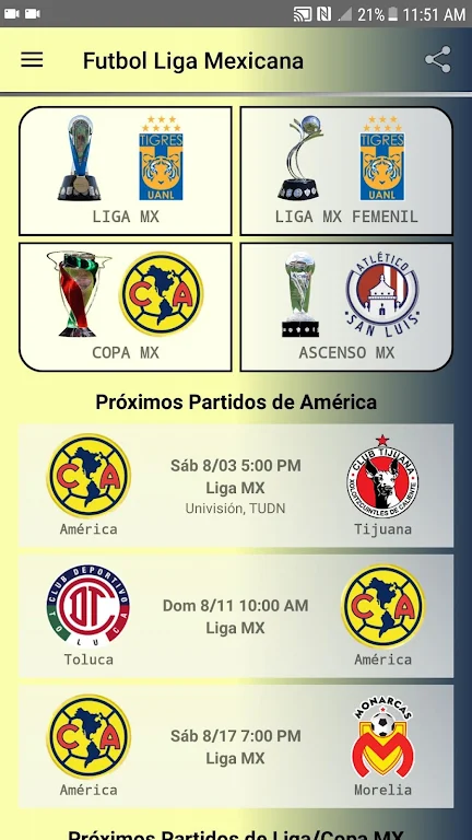 SoccerLair Mexican Leagues Скриншот 2