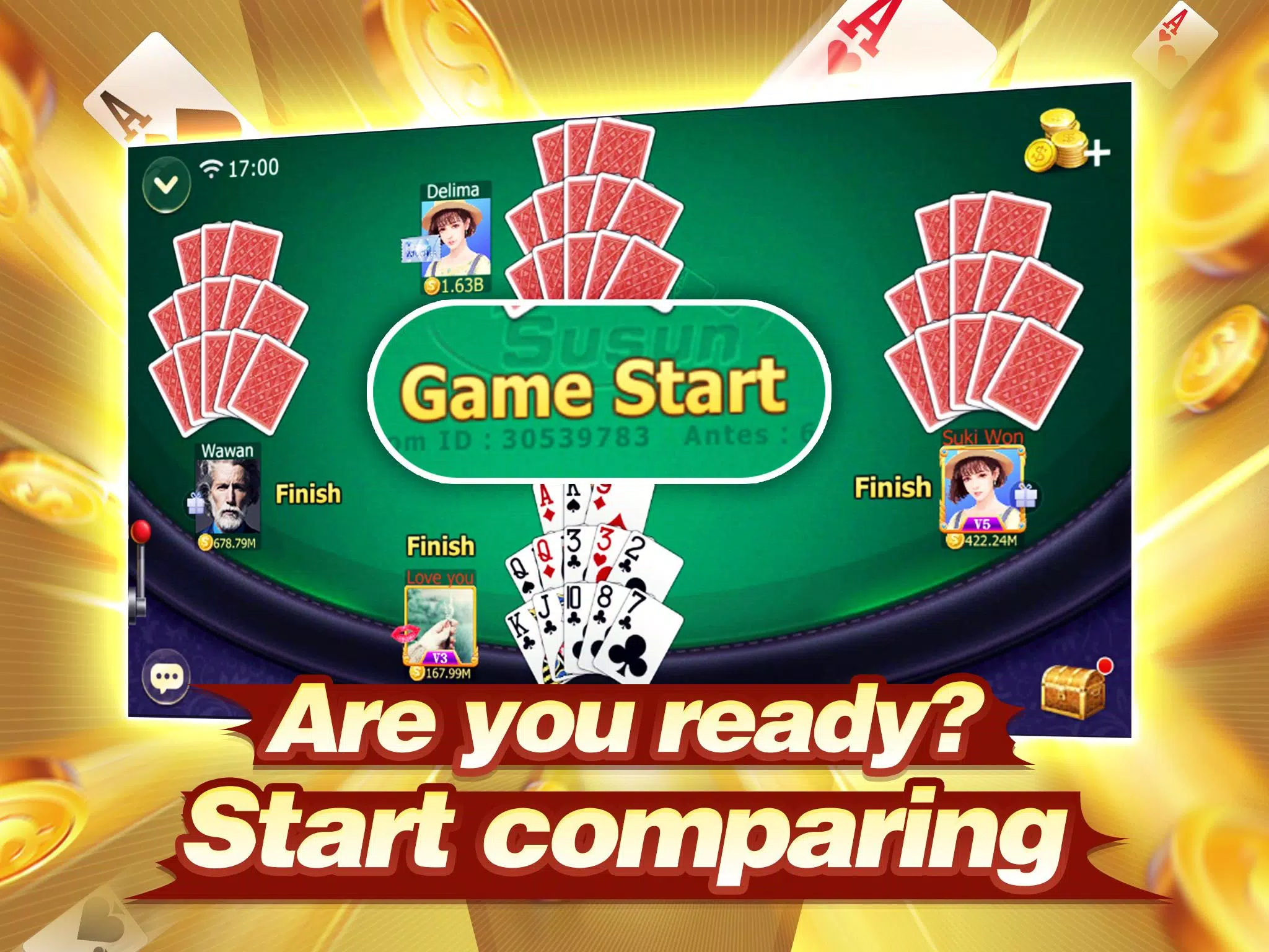 Capsa susun (Capsun) - Chinese Poker 스크린샷 1