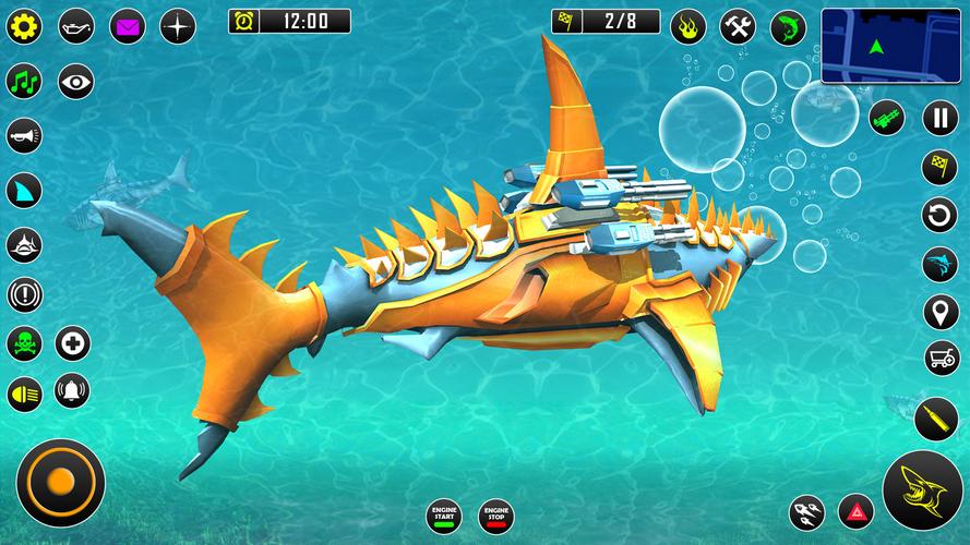 Shark Robot Car Game 3d スクリーンショット 3