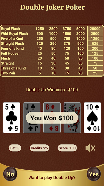 Double Joker Poker Capture d’écran 3