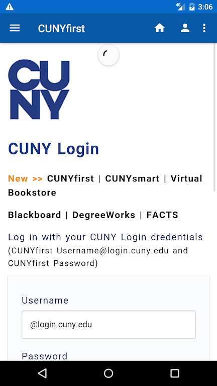 CUNYfirst Screenshot 1