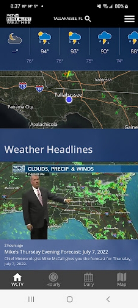 WCTV First Alert Weather Screenshot 2