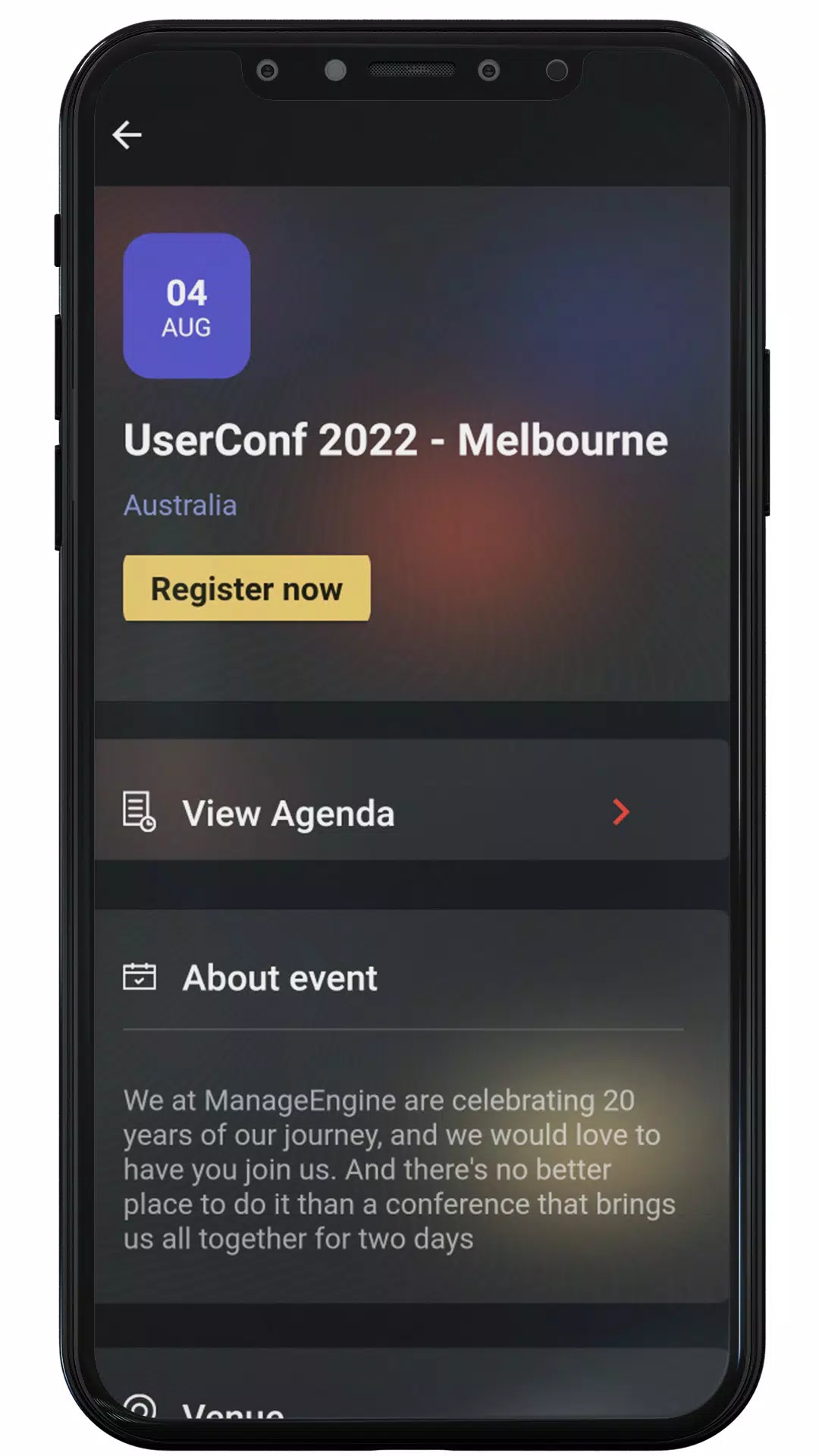 ManageEngine Events スクリーンショット 4