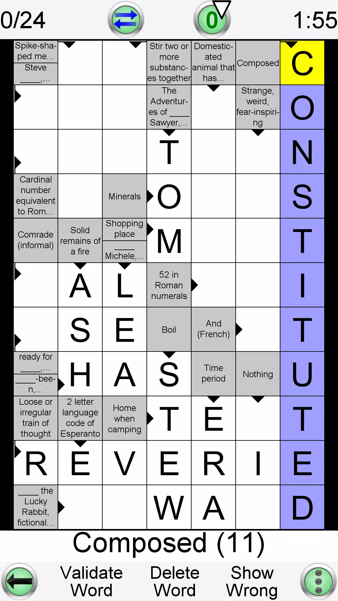 Arrow Crossword Screenshot 1