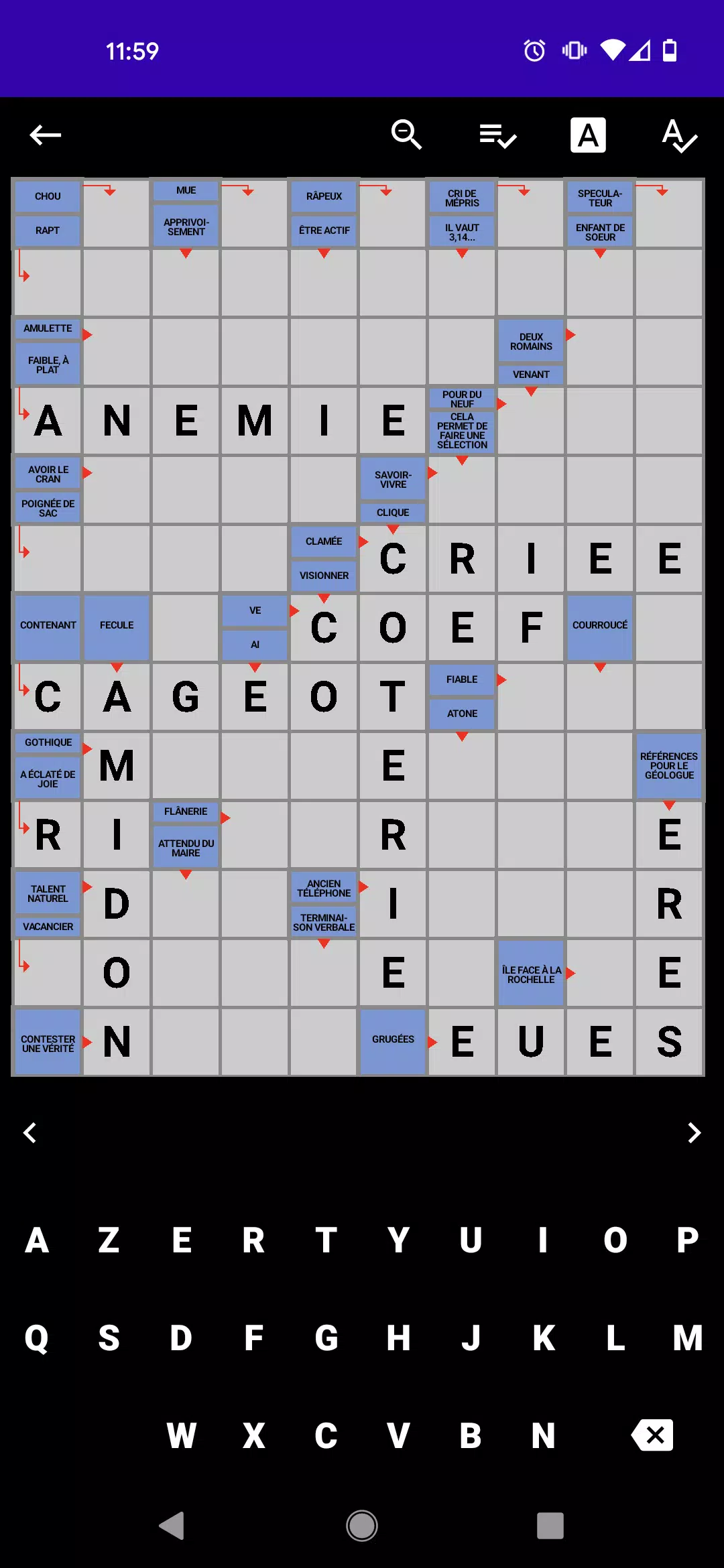 Mots Fléchés Français应用截图第1张