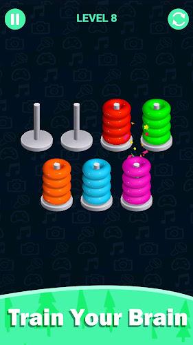 Stacolor: Hoop Stack Ring Game Captura de tela 3