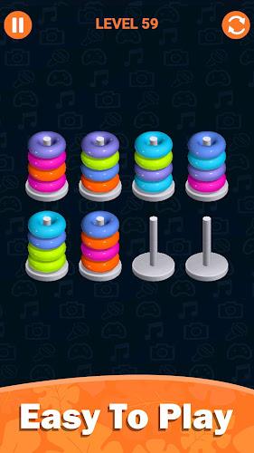 Stacolor: Hoop Stack Ring Game Captura de tela 4