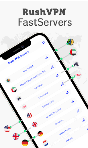 Rush VPN - Secure and Fast VPN Captura de tela 2