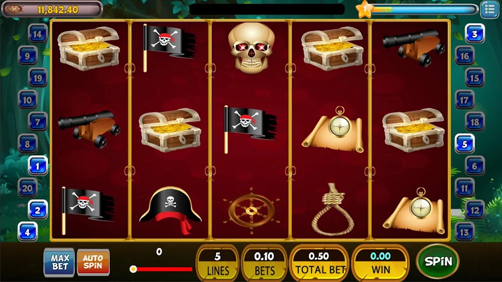 Pirates Slot Machine Treasure Spins Screenshot 2