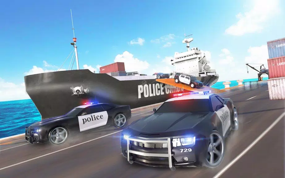 Police Transport Ship Car Simulator應用截圖第2張