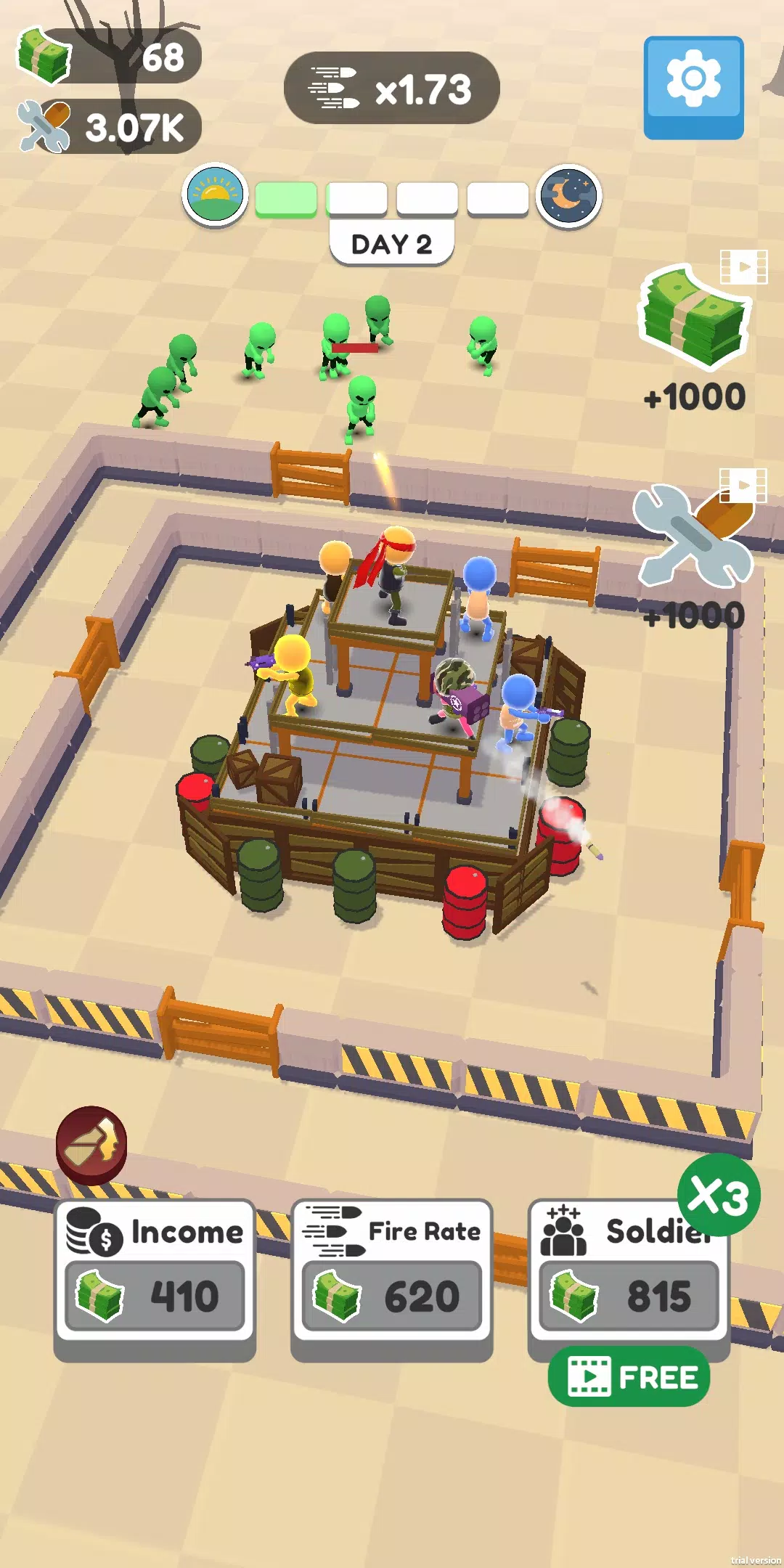 Defend City Merge Shoot Idle Screenshot 2