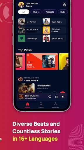 Gaana: MP3 Songs, Music App Captura de tela 2