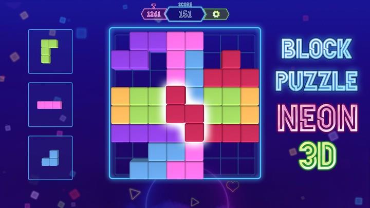 Block Neon 3D : Disco Puzzle Captura de tela 1