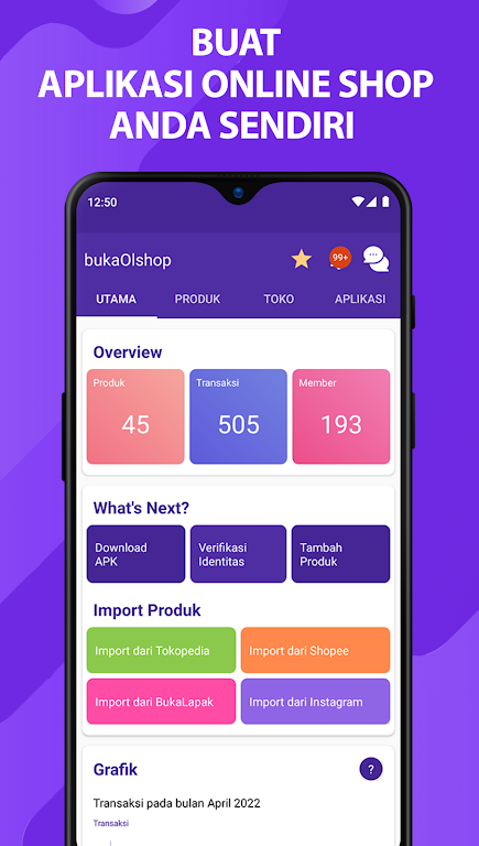 bukaOlshop - Buat App Toko Captura de tela 1