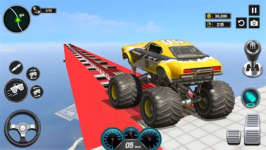 Monster Truck Mega Ramp - Extreme Stunts GT Racing スクリーンショット 3