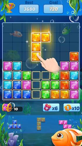 Puzzle Block Ocean Fish Скриншот 1