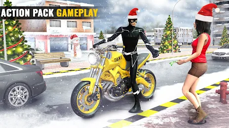 Superhero Bike Taxi: Bike Game 스크린샷 3