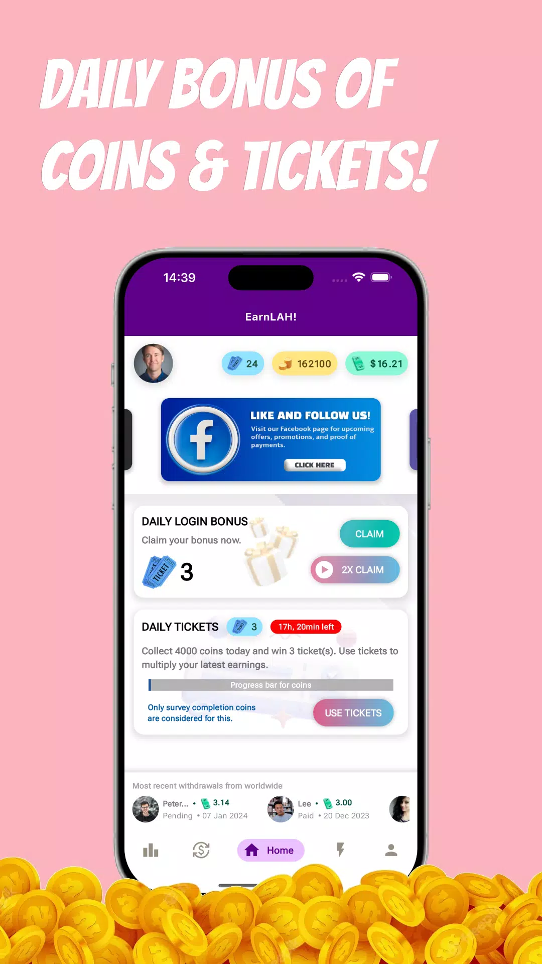 Earn Money with EarnLAH! Скриншот 4