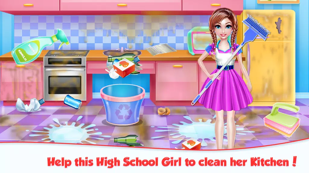 Highschool Girl House Cleaning スクリーンショット 4