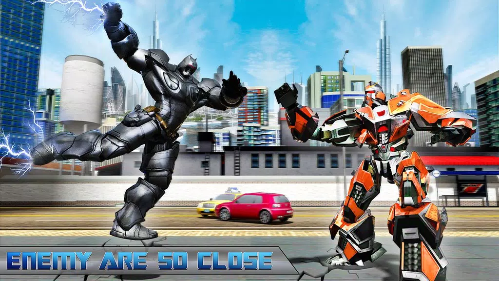Flying Rope Hero Robot Fight Simulator Captura de pantalla 4