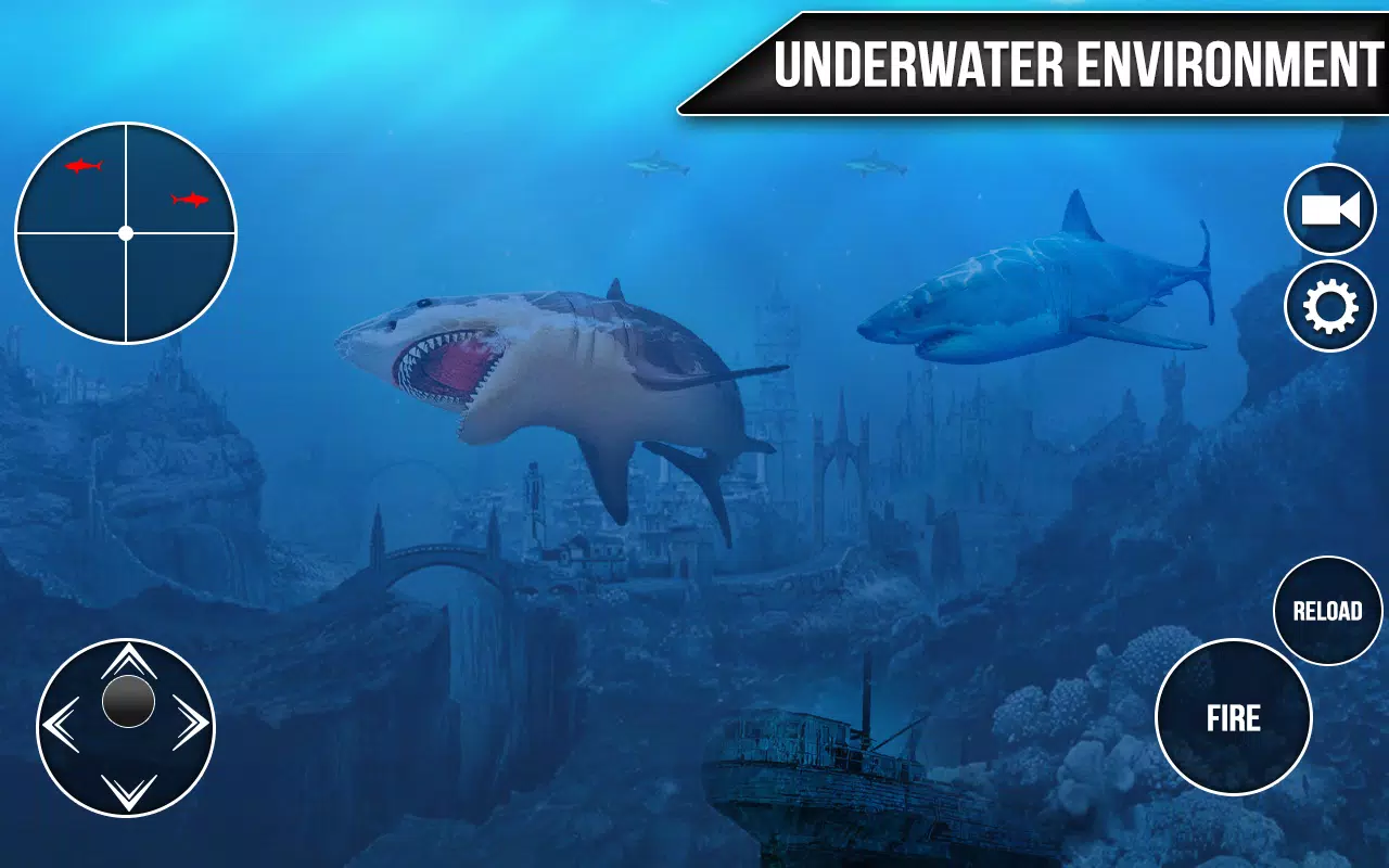Wild Shark Fish Hunting game Captura de pantalla 3