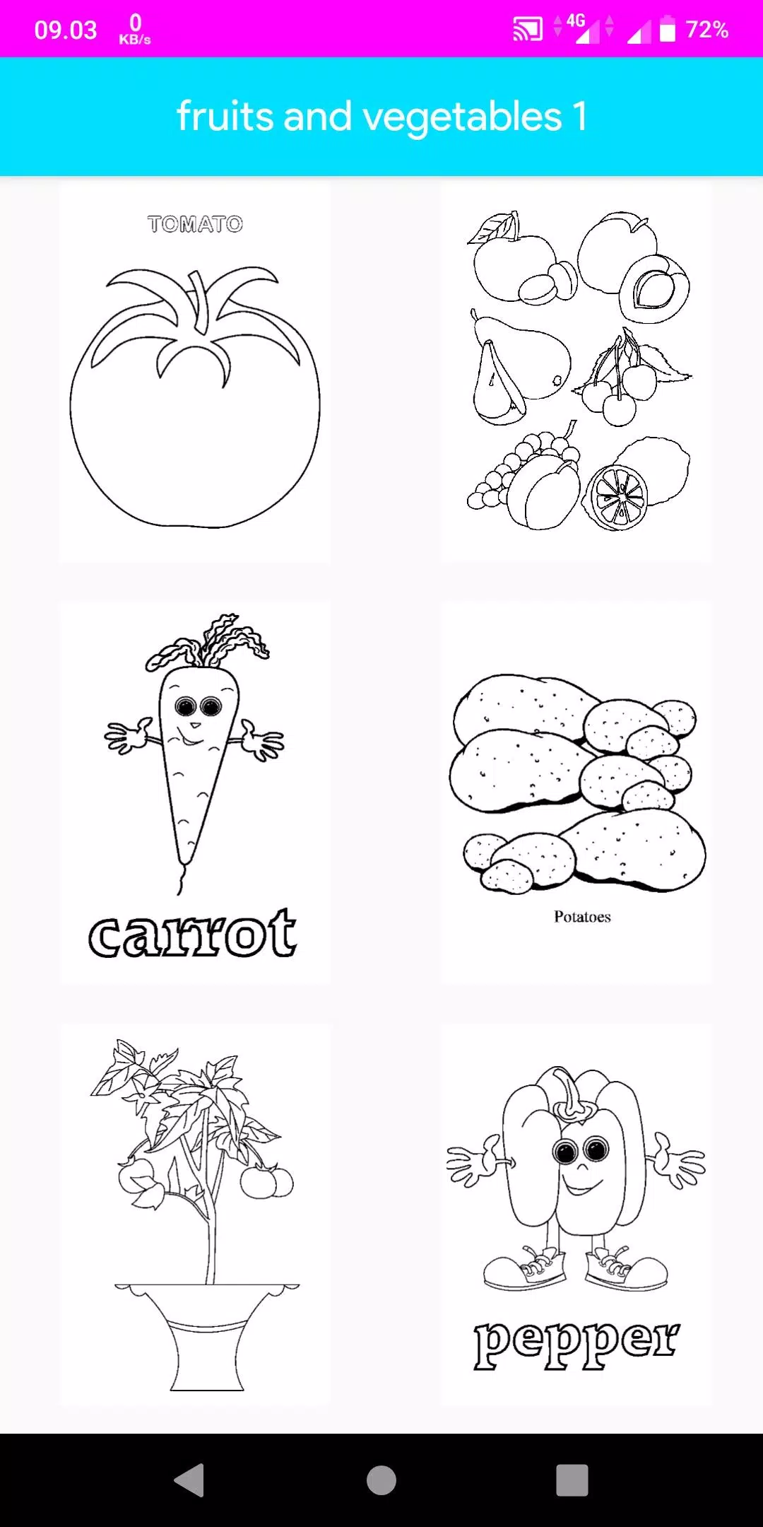 Coloring Fruits And Vegetables應用截圖第3張