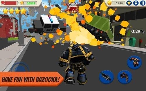 Robot Hero: City Simulator 3D Скриншот 3