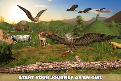 Owl Bird Simulator Birds Game Скриншот 2