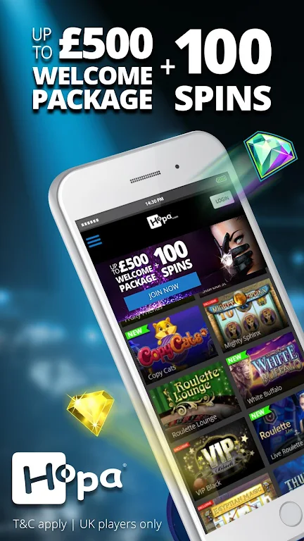 Hopa Casino – Online Slots, Live Casino & Roulette स्क्रीनशॉट 1