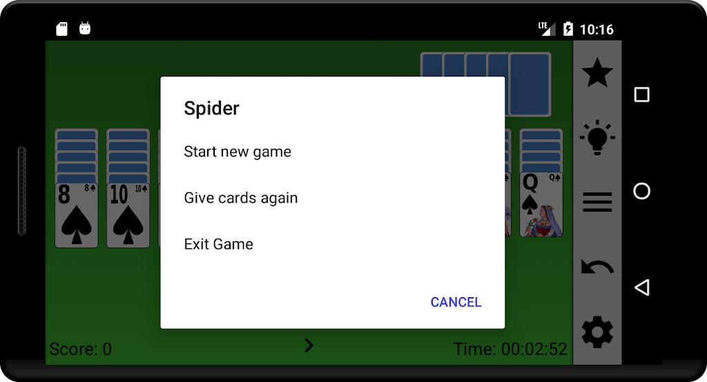 Spider card game 2019 Screenshot 2