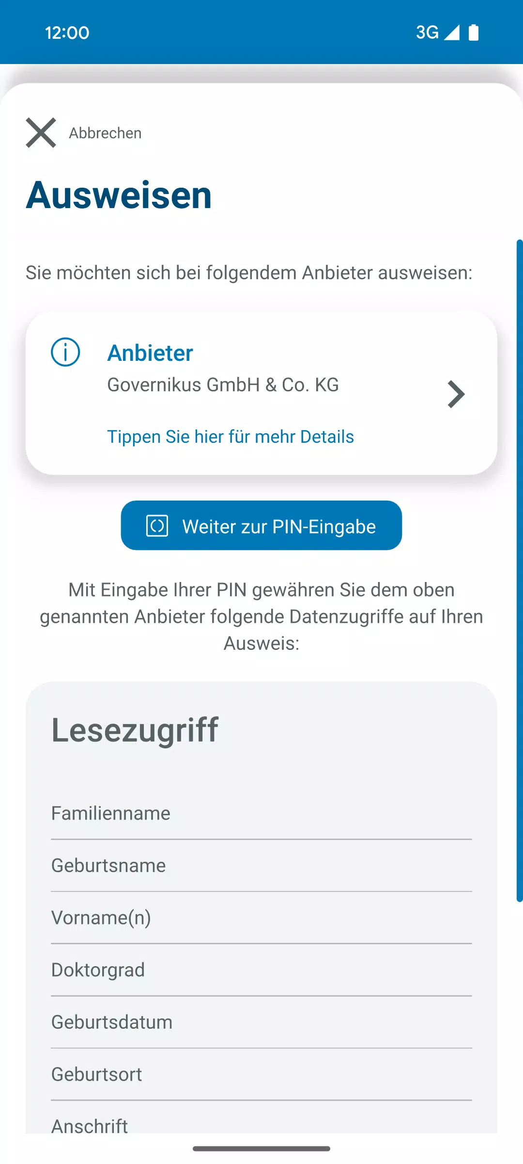 AusweisApp Bund Screenshot 3